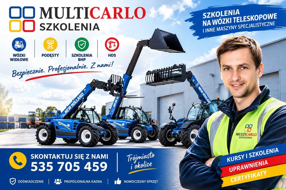 Kurs szkolenie na wózki widłowe + UPOMINE szybkie terminy