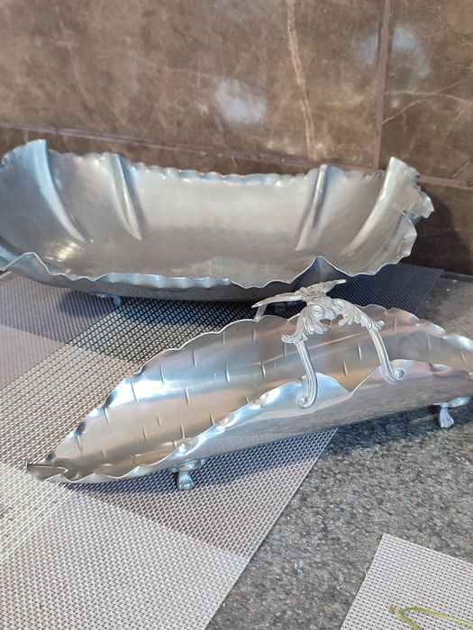 Вінтажна ваза блюдо фруктовниця олово, Італія