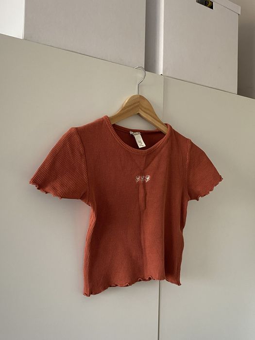 pomarańczowy crop-top