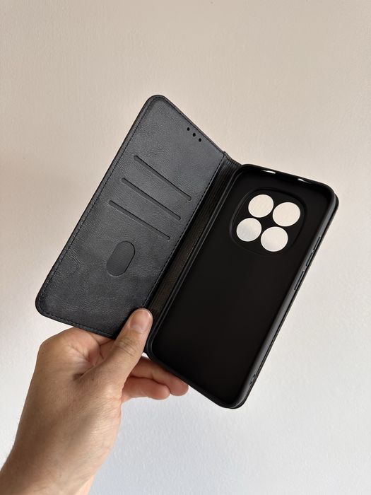 Etui z klapką zamykane czarne wysoka jakość do XIAOMI REDMI NOTE 15