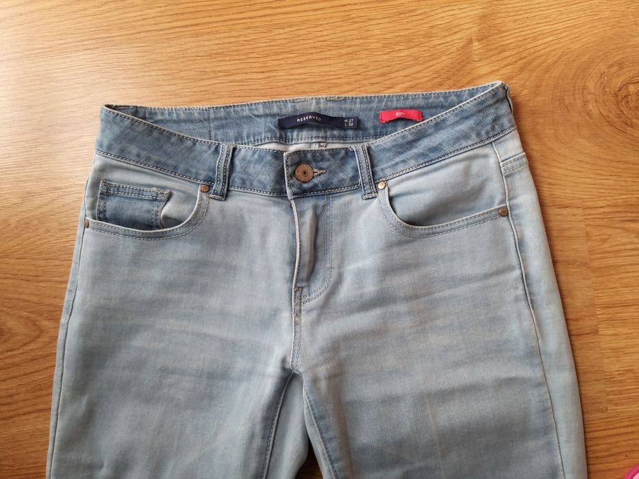 Jeansy spodnie rurki jeansowe Reserved s 36 denim denimowe w27 l32