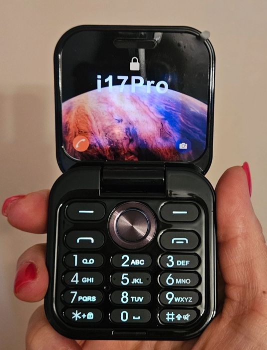 Nowy czarny telefon mini pro i17
