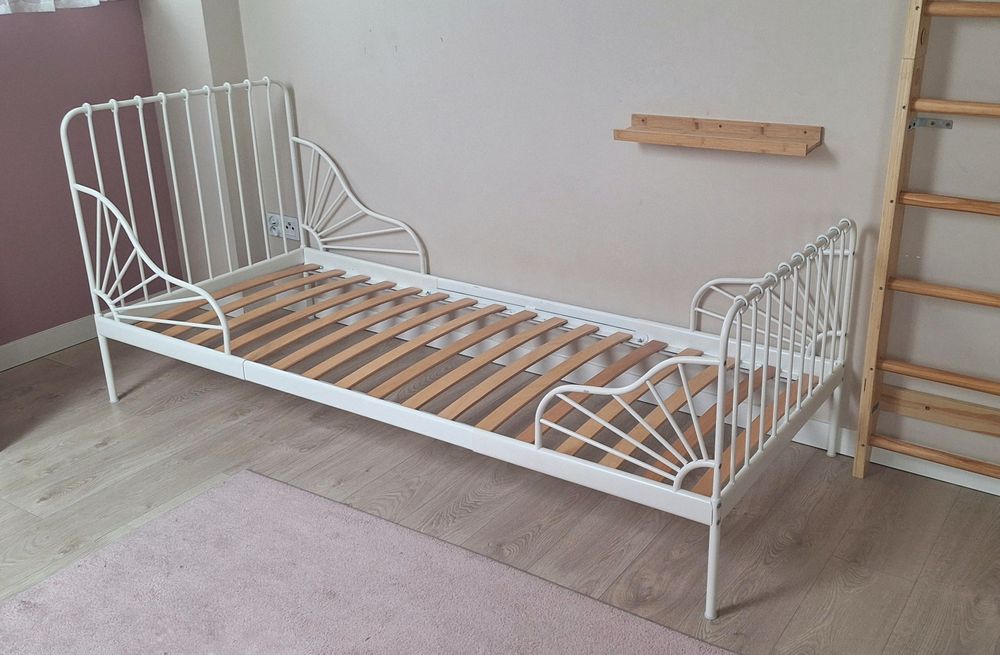 Łóżko rosnące Ikea Minnen białe 80x160-200