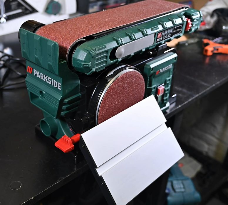 Лєнточно дисковий шлифовальний станок GERMAN Parkside PBTS 370/гріндер