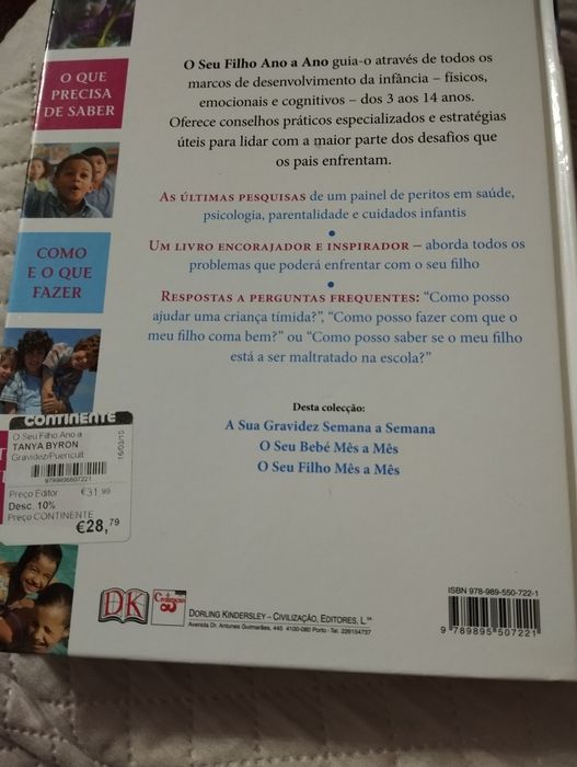 Livro " O seu filho ano a ano" Dra. Tanya Byron