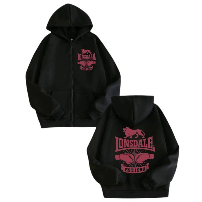 Зип худи Lonsdale London Fight casual Logo унисекс лонсдейл толстовка