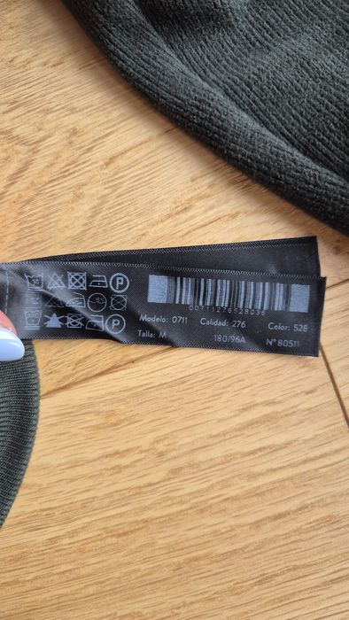 Ciemnozielony męski sweter z zamkiem i kołnierzykiem Massimo Dutti M