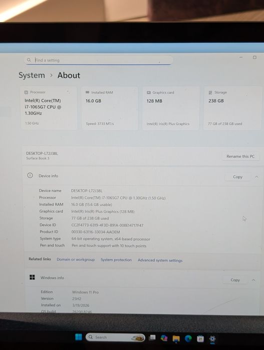 Трансформер Microsoft Surface Book 3 15 i7-1065g7 16/256 GTX 1660 Ti 6GB 4k ips Surface Pen