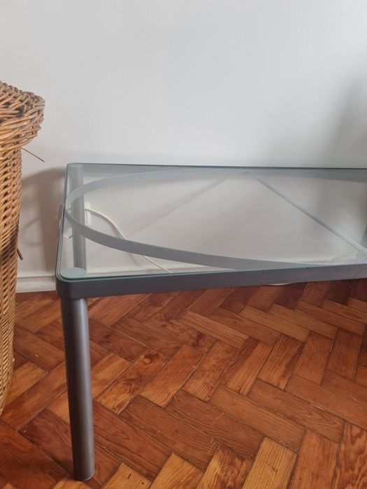 Glass coffee table with frame64552994517121121