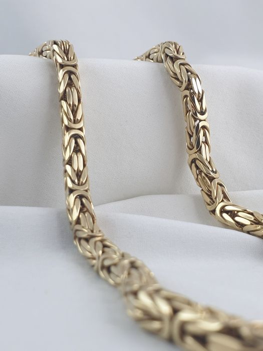 Złoty łańcuszek splot królewski pełny 60 cm łańcuch 585