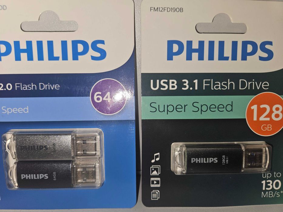 2x Pendrive Philips USB 64 GB + pendrive Philips 128GB Wrocław