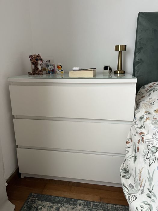 2 Comoda Malm 3 gavetas Ikea