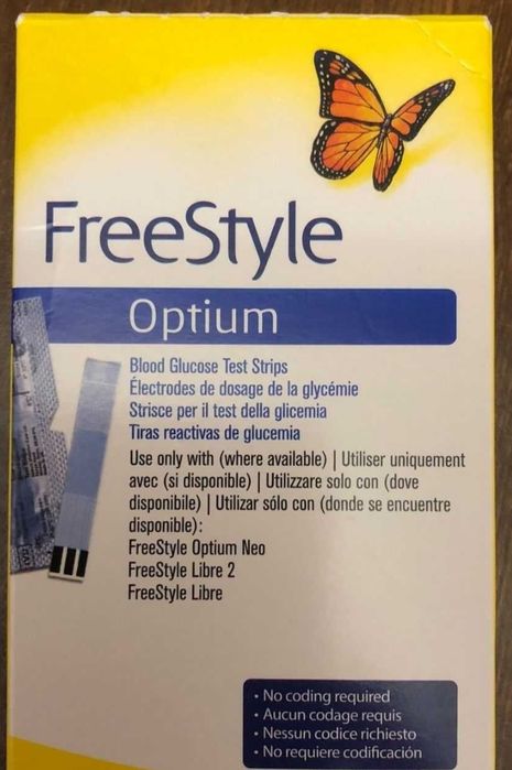 Продам Тест-полоски для глюкометра FreeStyle Optium