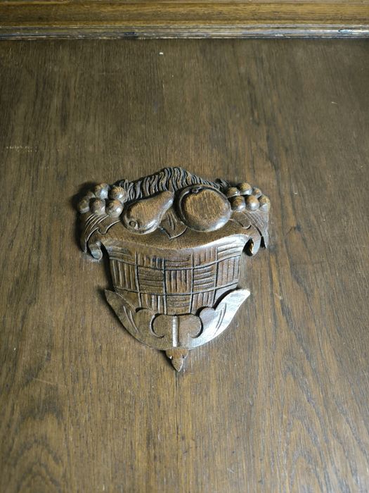 Dębowy Kredens, witryna. Antyk
