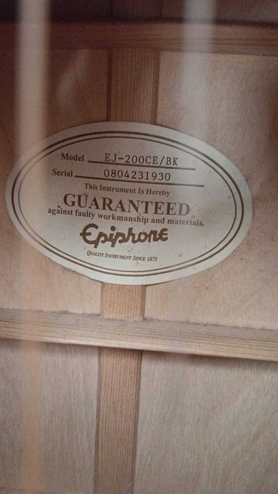 Guitarra Epiphone EJ200 CE/BK