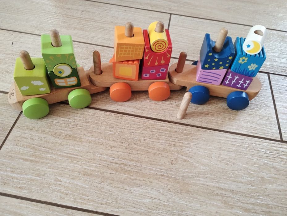 Паровозик деревянный(сортер)Fantasia Blocks Train