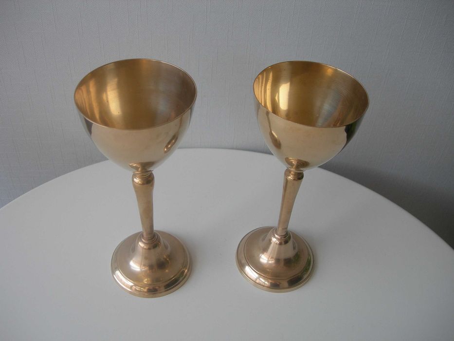 Бокалы, бронза, Англия, большие, пара