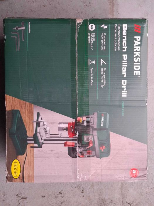 Zestaw Wiertarka stołowa Parkside PTBM 400 D1 ścisk Aktualne!