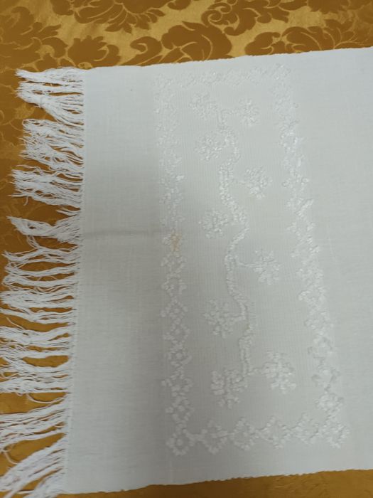 Toalha de Cesto feita em tear