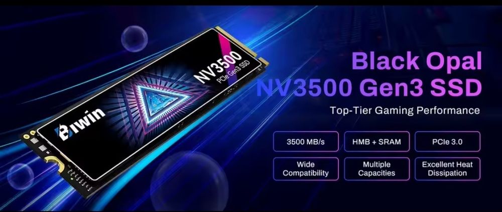 SSD, M.2 PCle Gen3x4  BIWIN Black Opal NV3500 NVMe, 512 гб,