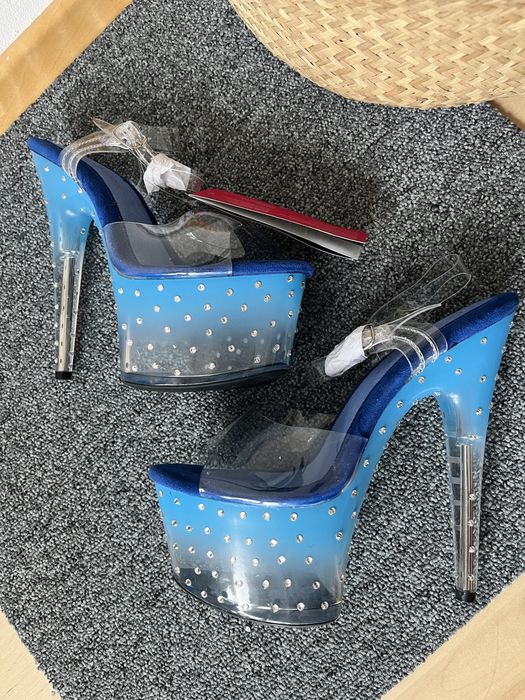 Szpilki Pole Dance r. 40 II blue diamonds Roxie Luve nowe