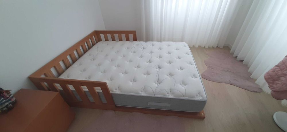 Cama de chão com estrado para colchão 190x140