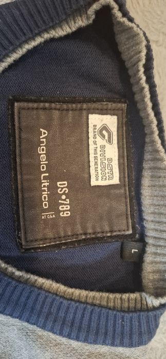 Sweter męski Angelo Litrico, rozmiar L, klasyczny wzór argyle