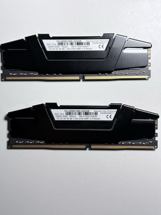 G.Skill Ripjaws V 32GB (2×16GB) DDR4 3200MHz