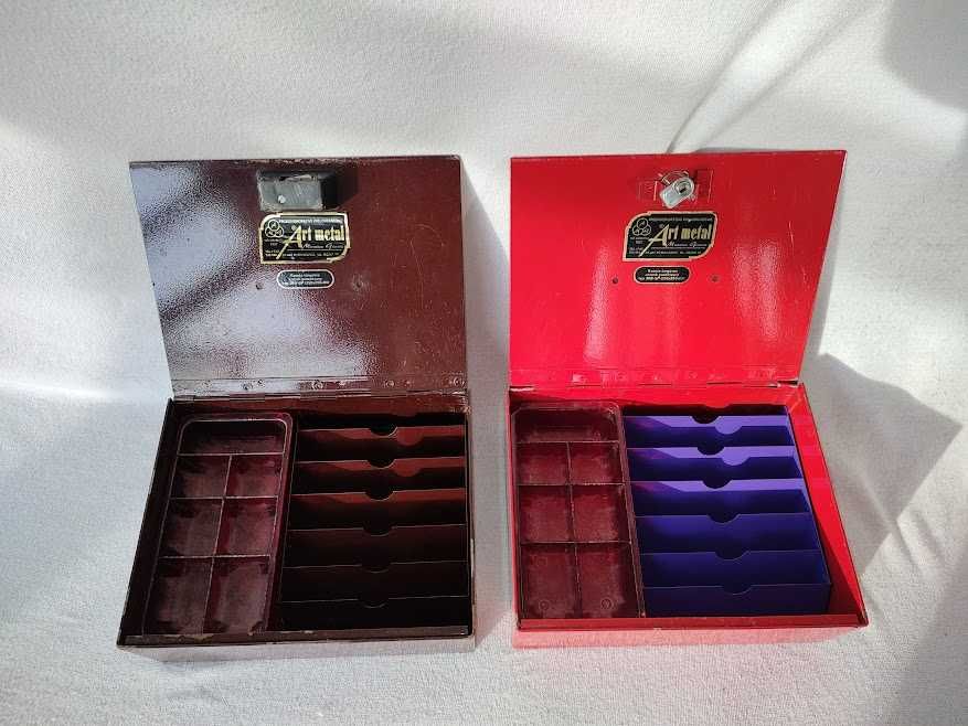 Kasetka metalowa sejf kasa szuflada MG-5P brązowa czerwona