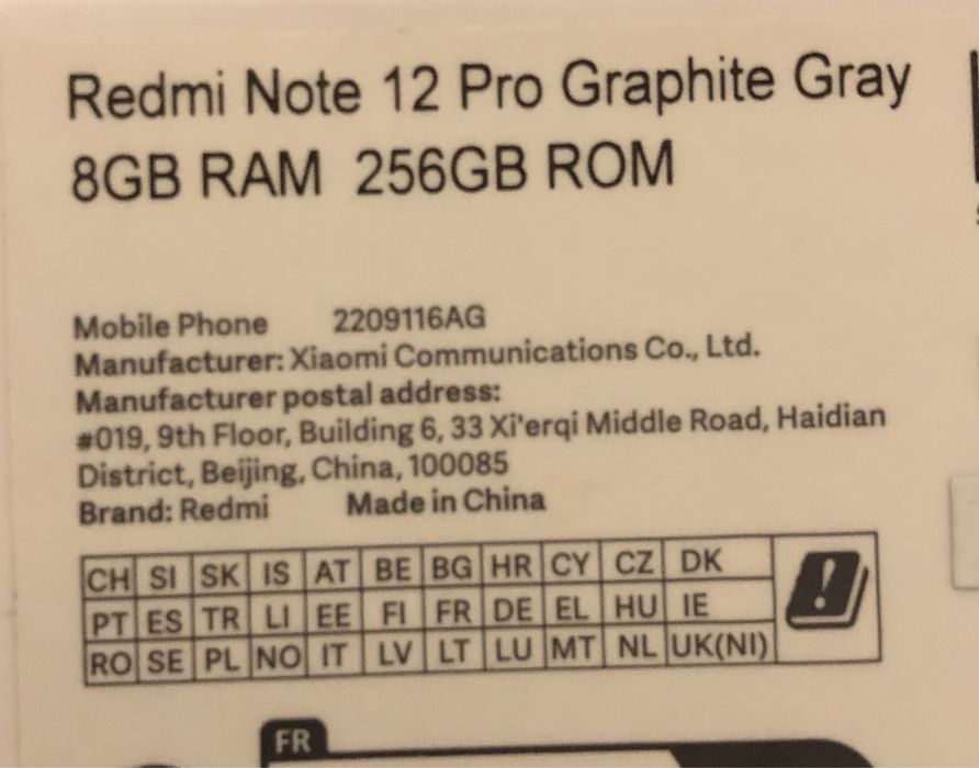 Xiaomi Redmi Note 12 Pro 256GB