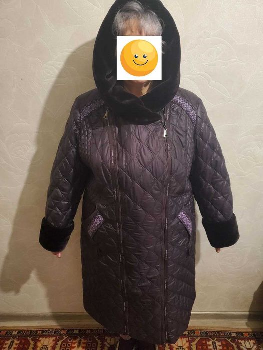 Пуховик-пальто Exclusive moda 62 Темно-бардовый