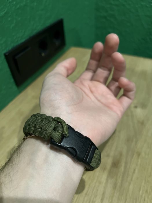 Паракордовий Браслет Виживання (Олива) военный браслет