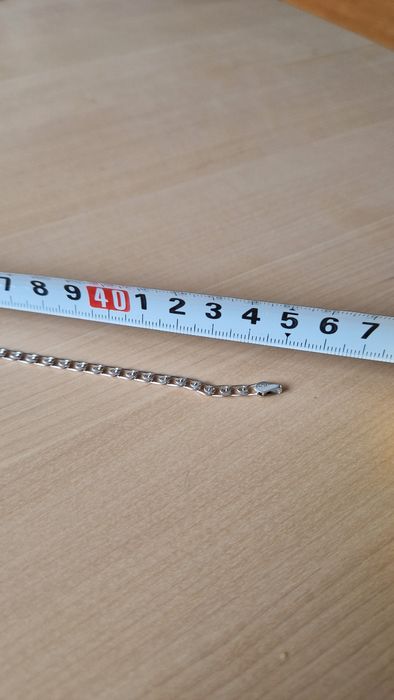 Srebrny łańcuszek długość 45 cm, ok. 7 g