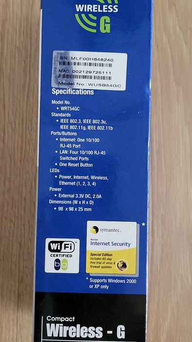 Wifi stick adapter linksys Wireless-G nowy komplet