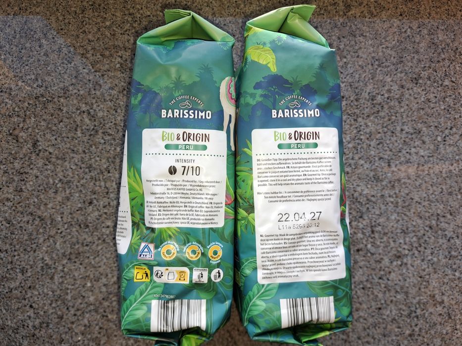 Kawa ziarnista 1kg Barissimo Bio Origin Peru 7/10 lepsza od Jacobs