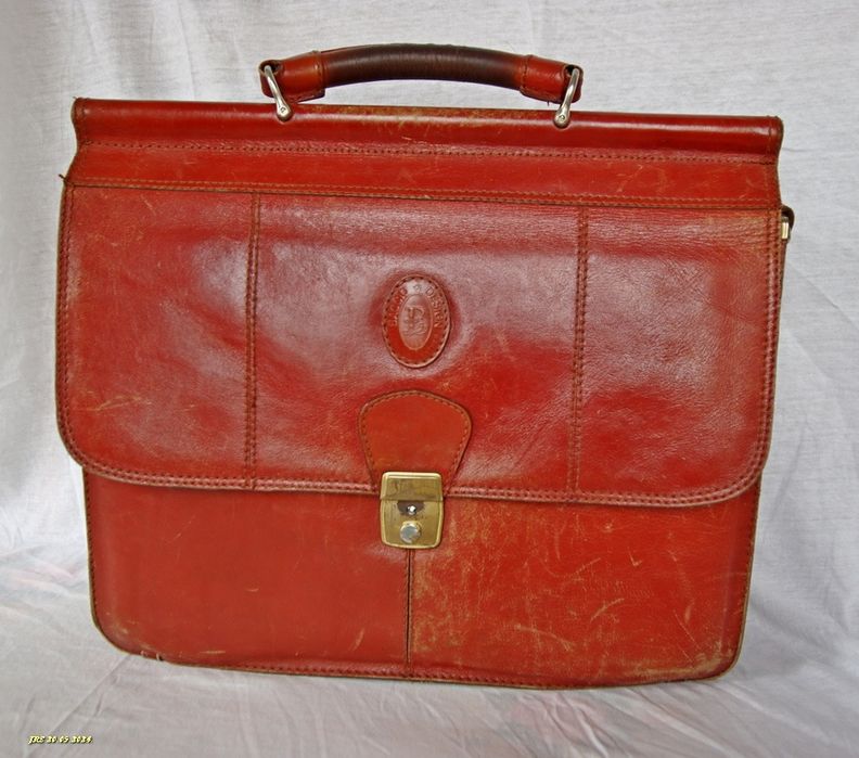 Teczka aktówka na dokumenty damsko męska ze skóry