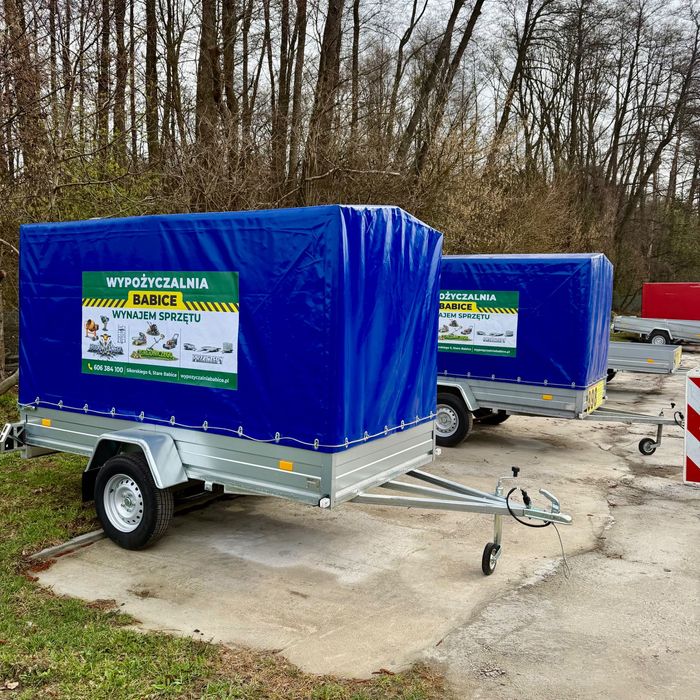 Wynajem przyczep bagażowych, motocyklowych, lawety, cargo, dłużyca