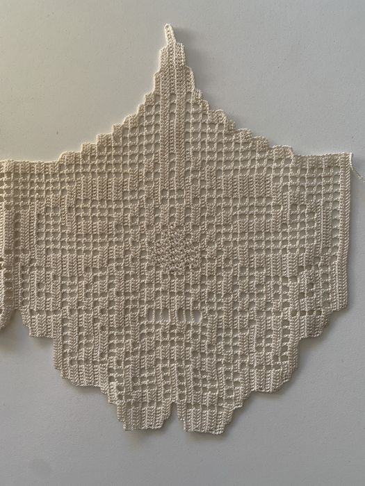 Renda crochet p/ cortina