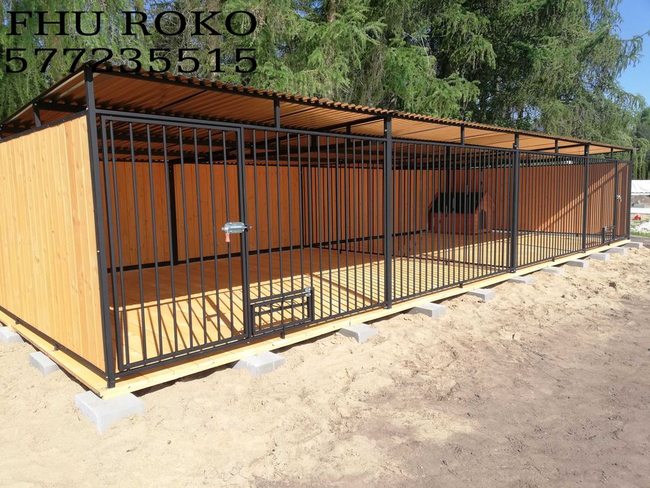 Kojec dla psów duży boks 8x4 klatka dla dużego psa kojce zagroda