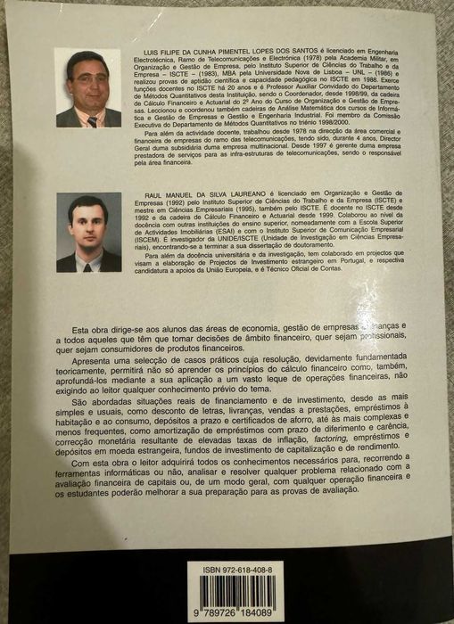 Livro de Cálculo Financeiro - Casos Práticos