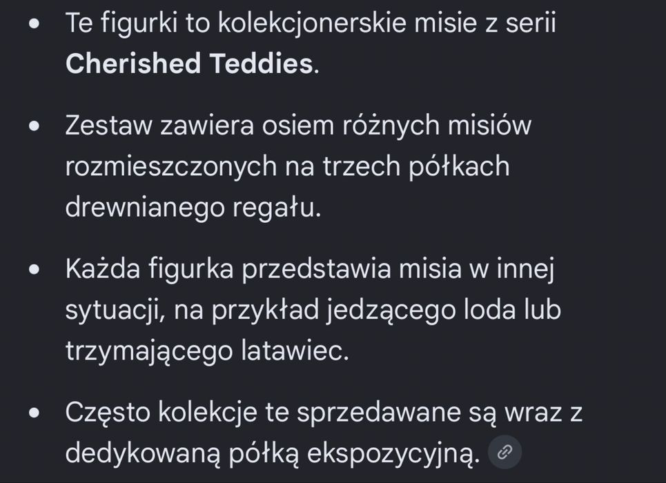 Kolekcjonerskie misie na półce