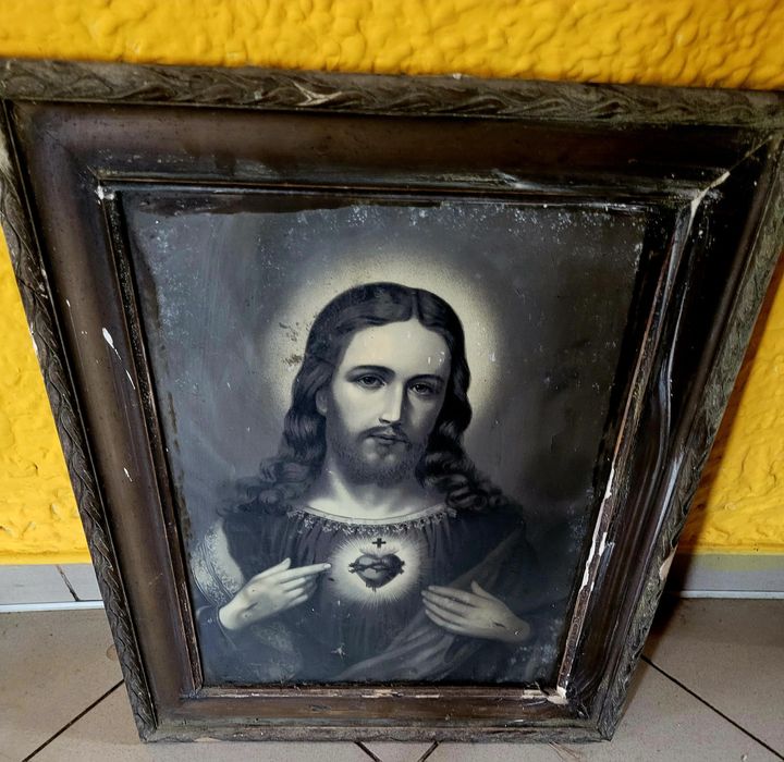 Stary antyczny obraz religijny święty