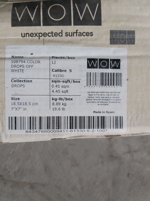 Płytki gresowe 18.5 x 18.5