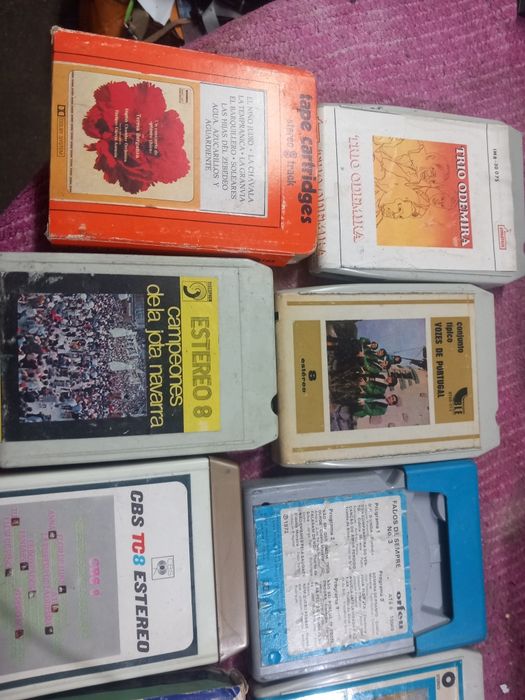 Lote cassetes de 8 faixas