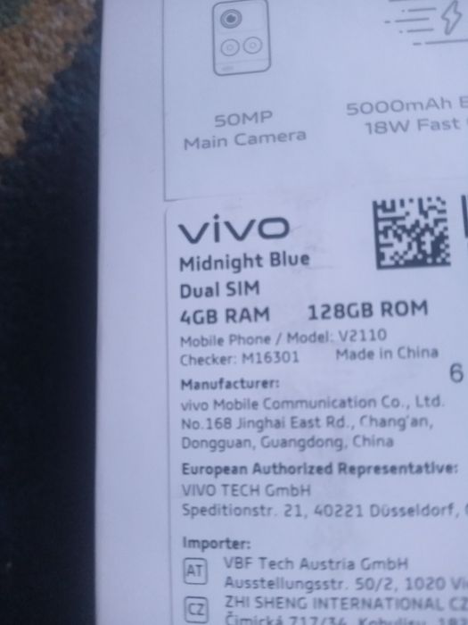 Pudełko do telefonu VIVO y21s