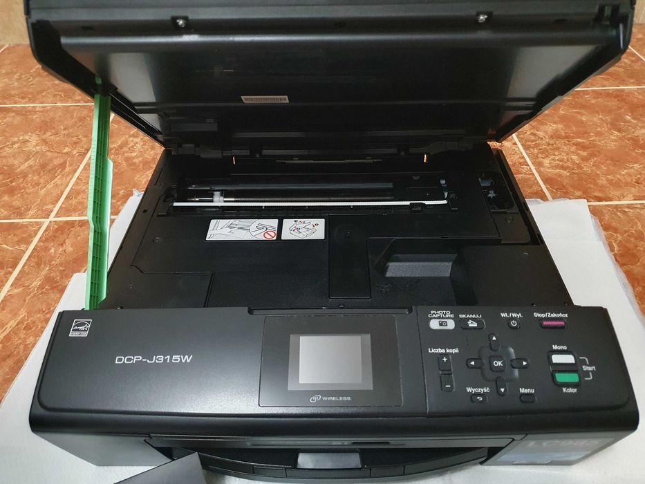 Brother DCP-J315W: uszkodzony (usterka czarny+magenta) +2 tusze gratis