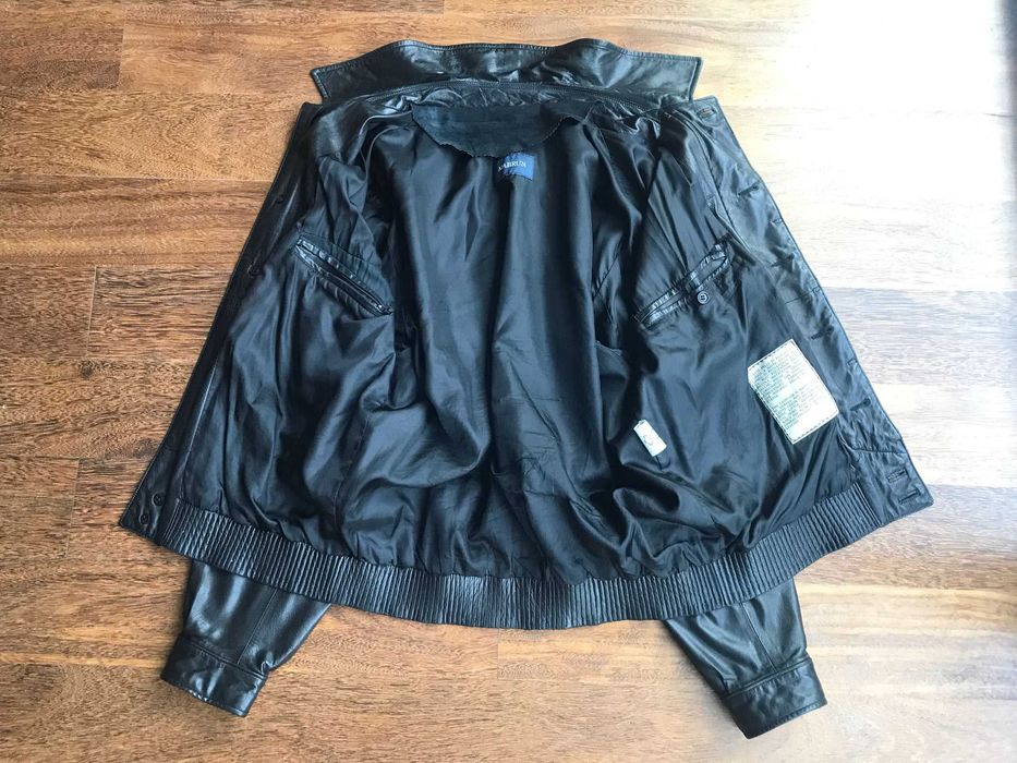 Casaco preto em pele, vintage, para homem - MABRUN