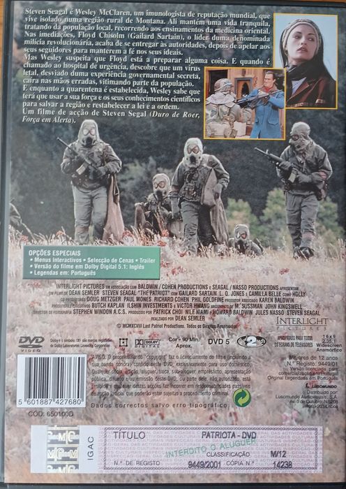 DVD Patriota (Steven Seagal)