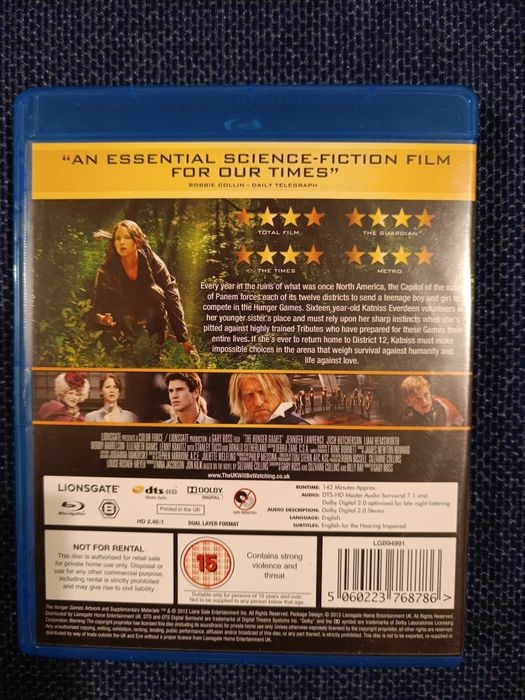 Blu ray do filme "The Hunger Games" (portes grátis)