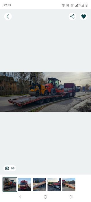 Usługi transportowe niskopodwoziem lub samochodem z Hds